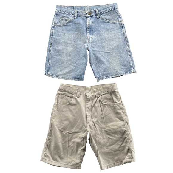 Wrangler Shorts Lot 2 Men's 31‎  Western Denim Hiking Camping Outdoors Workwear - Picture 1 of 12